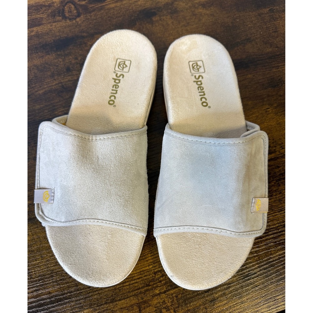 Spenco Women's Bonaire Orthotic Slide Sandals Suede Footbed Size 9 B Comfort - Picture 7 of 8